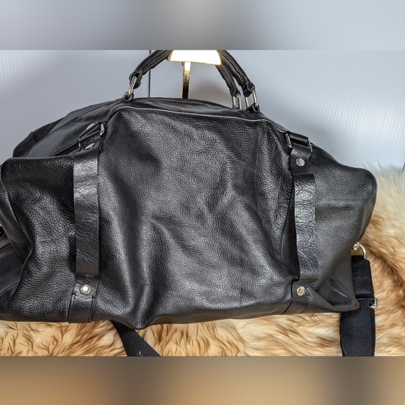 D&G Dolce& Gabbana Leather Duffle Luggage Black travel bag - Picture 3 of 15